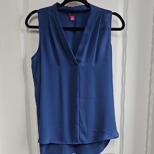 Vince Camuto Blue Sleeveless Tank Top with V-Neck